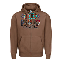 Chestnut loud proud football mom Zipper Hoodie - CowhideDigitalArt