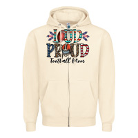 Sandshell loud proud football mom Zipper Hoodie - CowhideDigitalArt