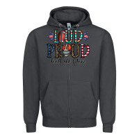 Smoke loud proud football mom Zipper Hoodie - CowhideDigitalArt