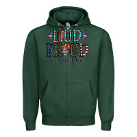 Sports Green loud proud football mom Zipper Hoodie - CowhideDigitalArt
