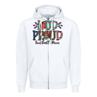 White loud proud football mom Zipper Hoodie - CowhideDigitalArt