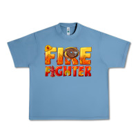 Pebble Blue firefighter Urban Heavy Tee - texasbilliewilder