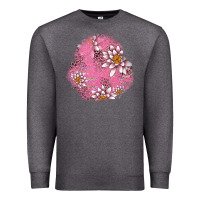 Charcoal Heather lotus patches Premium Sweatshirt - AdoDesignShop