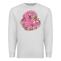 Dove Grey lotus patches Premium Sweatshirt - AdoDesignShop