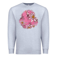 Heather Grey lotus patches Premium Sweatshirt - AdoDesignShop