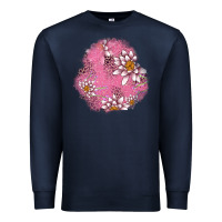 Navy lotus patches Premium Sweatshirt - AdoDesignShop