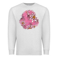 Oatmeal Heather lotus patches Premium Sweatshirt - AdoDesignShop