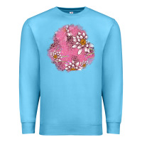 Ocean Blue lotus patches Premium Sweatshirt - AdoDesignShop