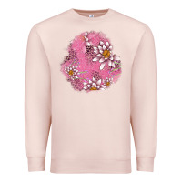 Pale Pink lotus patches Premium Sweatshirt - AdoDesignShop