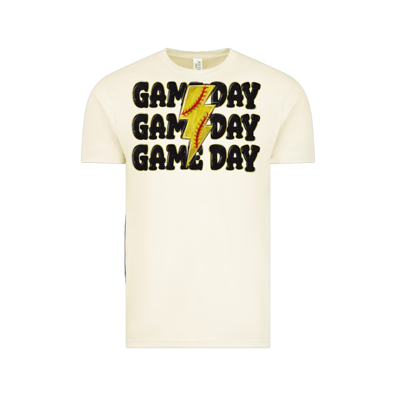 Game Day Game Day Game Day Softball Vintage Tee by MaliasSmallBusiness | Teevron