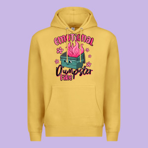 Emotional Dumpster Fire Premium Hoodie Designed By Maliassmallbusiness