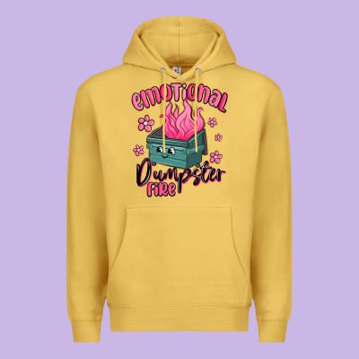 Emotional Dumpster Fire Premium Hoodie Designed By Maliassmallbusiness