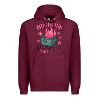 Burgundy emotional dumpster fire Premium Hoodie - MaliasSmallBusiness
