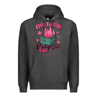 Charcoal Heather emotional dumpster fire Premium Hoodie - MaliasSmallBusiness
