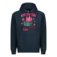 Navy emotional dumpster fire Premium Hoodie - MaliasSmallBusiness