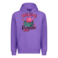 Purple emotional dumpster fire Premium Hoodie - MaliasSmallBusiness