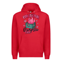 Red emotional dumpster fire Premium Hoodie - MaliasSmallBusiness