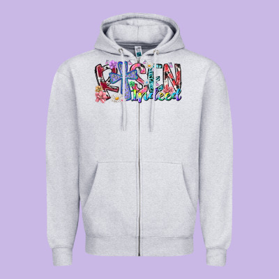 Risen Indeed Zipper Hoodie Designed By Racoondesign