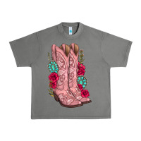 Tornado floral cowgirl boots Urban Heavy Tee - texasbilliewilder