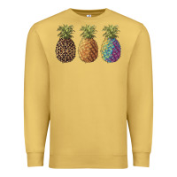 Antique Gold pineapples leopard tie dye summer Premium Sweatshirt - Artiststas