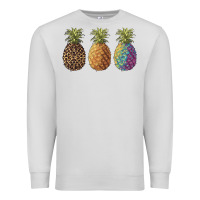 Dove Grey pineapples leopard tie dye summer Premium Sweatshirt - Artiststas