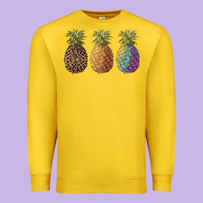 Pineapples Leopard Tie Dye Summer Premium Sweatshirt Designed By Artiststas