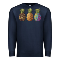 Navy pineapples leopard tie dye summer Premium Sweatshirt - Artiststas