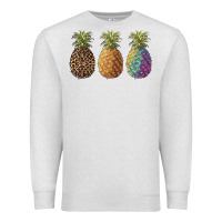 Oatmeal Heather pineapples leopard tie dye summer Premium Sweatshirt - Artiststas