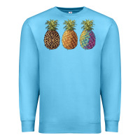 Ocean Blue pineapples leopard tie dye summer Premium Sweatshirt - Artiststas