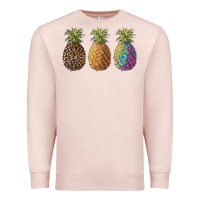 Pale Pink pineapples leopard tie dye summer Premium Sweatshirt - Artiststas