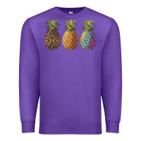 Purple pineapples leopard tie dye summer Premium Sweatshirt - Artiststas