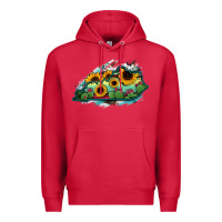 Cardinal Kentucky map sunflower cactus serape Premium Hoodie - RanaPortraitStore
