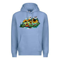 Colony Blue Kentucky map sunflower cactus serape Premium Hoodie - RanaPortraitStore