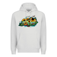 Dove Grey Kentucky map sunflower cactus serape Premium Hoodie - RanaPortraitStore