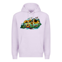 Lilac Kentucky map sunflower cactus serape Premium Hoodie - RanaPortraitStore