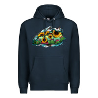 Navy Kentucky map sunflower cactus serape Premium Hoodie - RanaPortraitStore