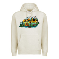 Oatmeal Heather Kentucky map sunflower cactus serape Premium Hoodie - RanaPortraitStore
