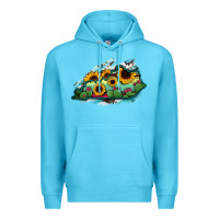 Ocean Blue Kentucky map sunflower cactus serape Premium Hoodie - RanaPortraitStore