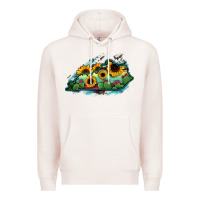Pale Pink Kentucky map sunflower cactus serape Premium Hoodie - RanaPortraitStore