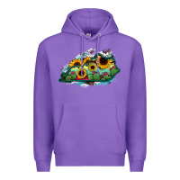 Purple Kentucky map sunflower cactus serape Premium Hoodie - RanaPortraitStore