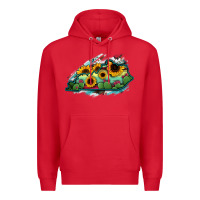 Red Kentucky map sunflower cactus serape Premium Hoodie - RanaPortraitStore