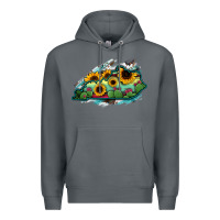Rock Kentucky map sunflower cactus serape Premium Hoodie - RanaPortraitStore