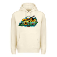 Sandshell Kentucky map sunflower cactus serape Premium Hoodie - RanaPortraitStore