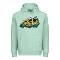 Seafoam Kentucky map sunflower cactus serape Premium Hoodie - RanaPortraitStore