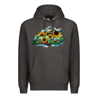 Smoke Kentucky map sunflower cactus serape Premium Hoodie - RanaPortraitStore