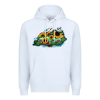 White Kentucky map sunflower cactus serape Premium Hoodie - RanaPortraitStore