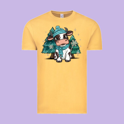 Vintage Tee winter i'm udderly freezing baby cow