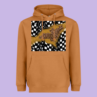 Racing Glitter Leopard Heavyweight Hoodie Designed By Jahusdesignshop
