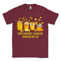 Burgundy Childhood Cancer Awareness Coffee Cups Classic Tee - texasbilliewilder
