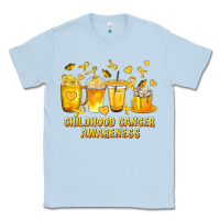 Dusty Blue Childhood Cancer Awareness Coffee Cups Classic Tee - texasbilliewilder